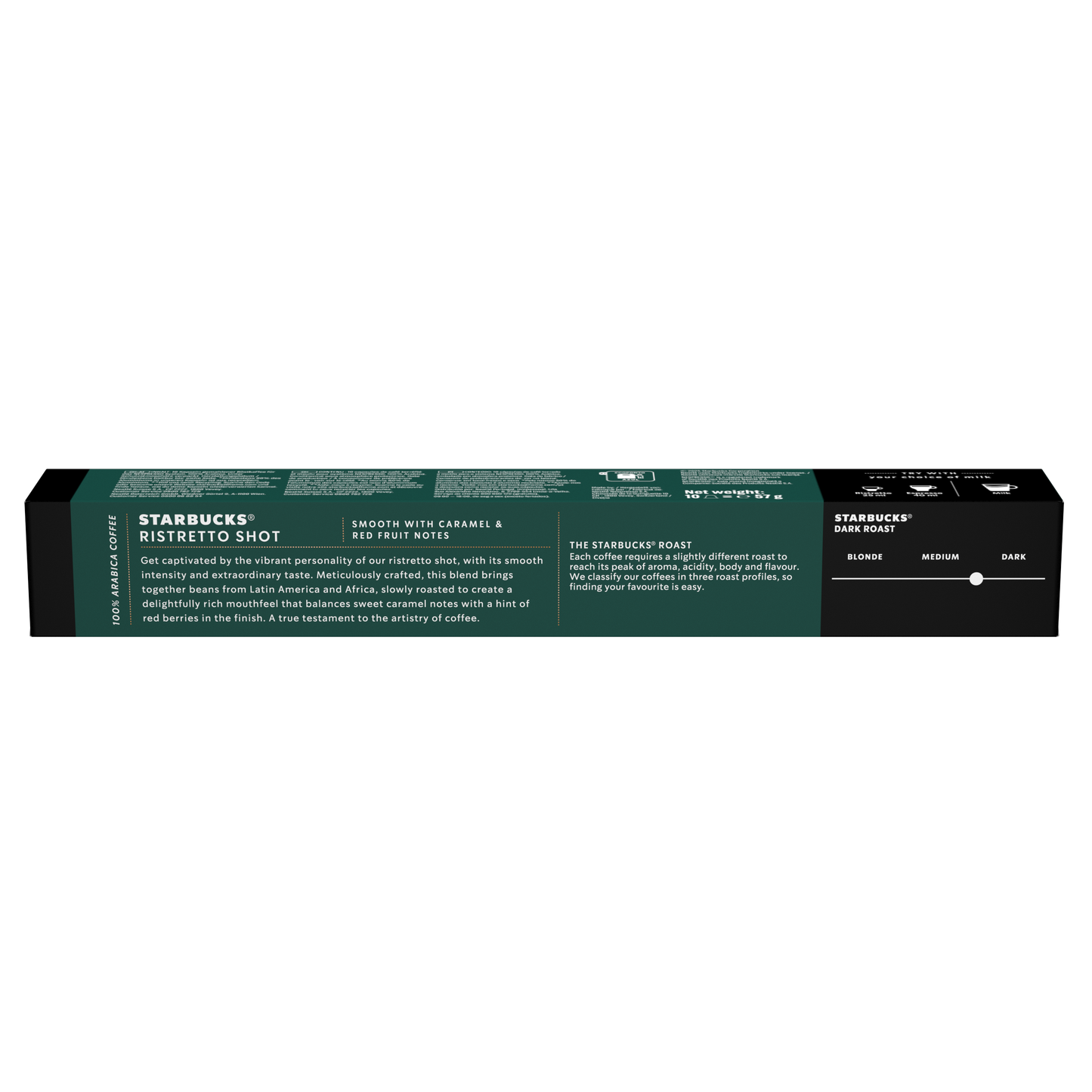 STARBUCKS Ristretto Shot, 10 бр. кафе капсули за NESPRESSO кафемашини