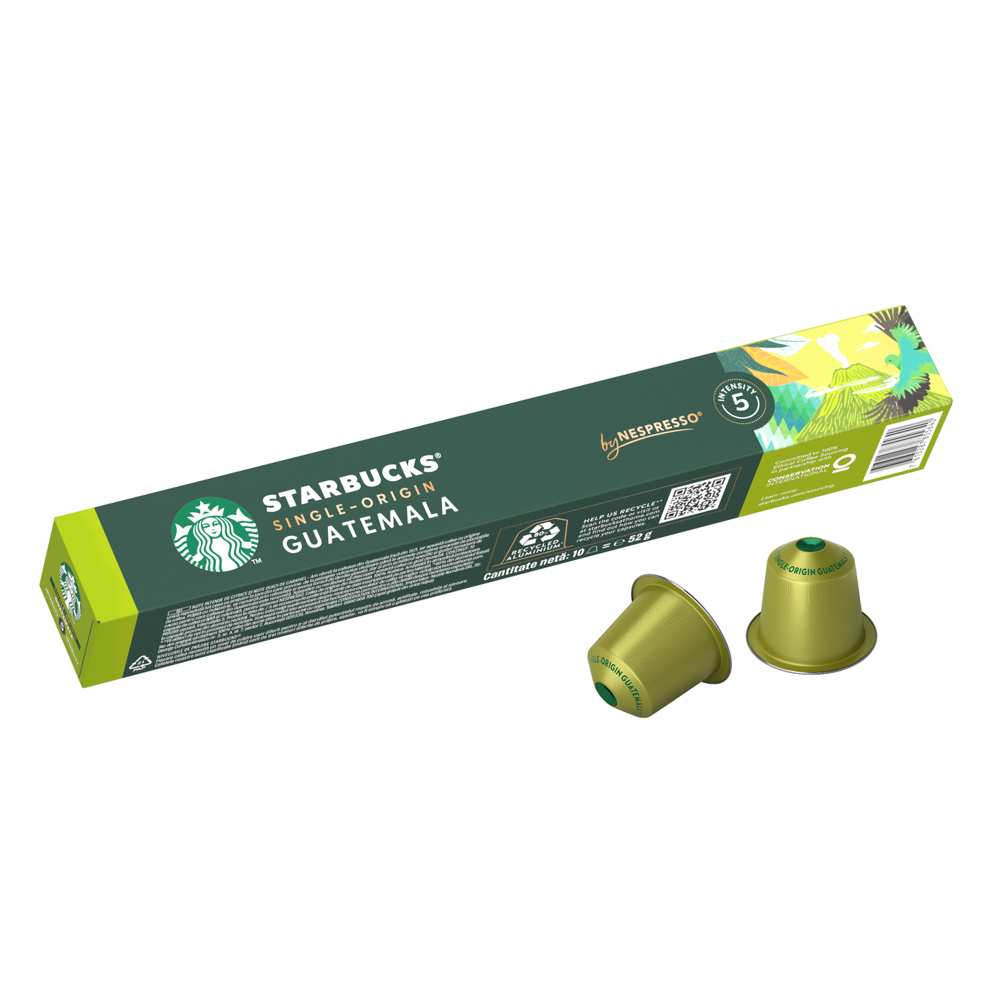 STARBUCKS Single-Origin Guatemala, 10 бр. кафе капсули за NESPRESSO кафемашини