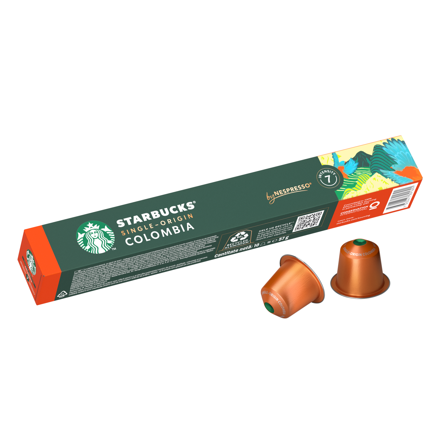 STARBUCKS Single-Origin Colombia, 10 бр. кафе капсули за NESPRESSO кафемашини