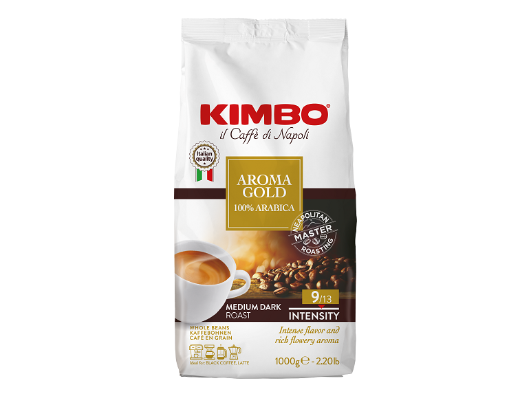 Boabe de cafea Kimbo Aroma Gold, 1 kg