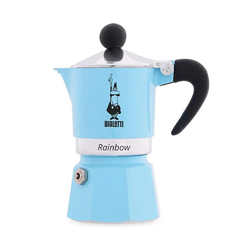 Filtrul de cafea Bialetti Rainbow pentru 3 cesti, albastru