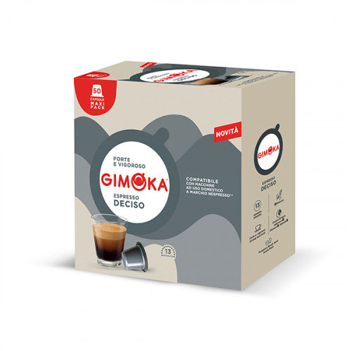 Capsule de cafea Gimoka Deciso compatibile cu aparatele de cafea Nespresso, 50 buc