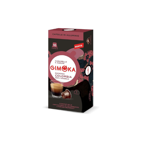 Capsule de cafea Gimoka Columbia compatibile cu aparatele de cafea Nespresso, 10 buc