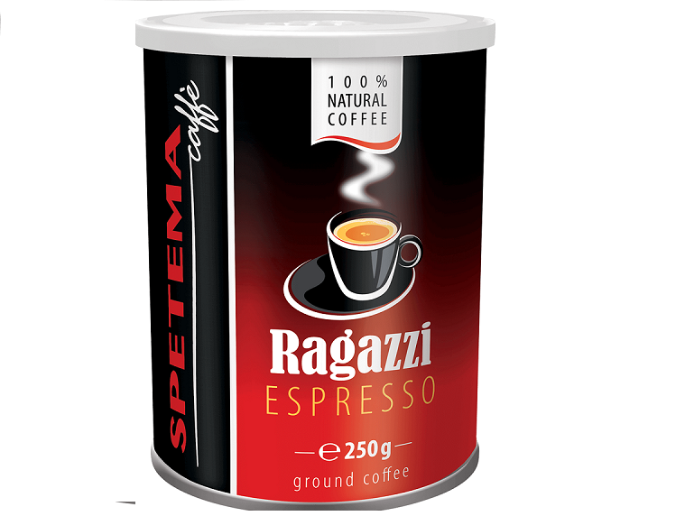 Spetema Ragazzi Espresso cafea măcinată într-o cutie metalică, 250 g