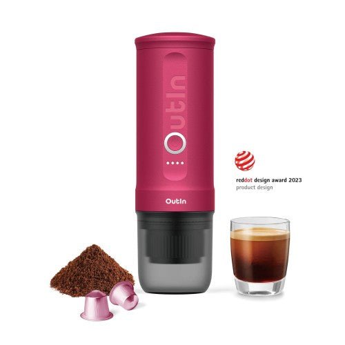 Espressor portabil OUTIN Nano, fucsia