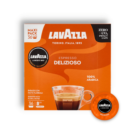 Capsule de cafea Lavazza Delizioso compatibile cu A MODO MIO, 36 buc