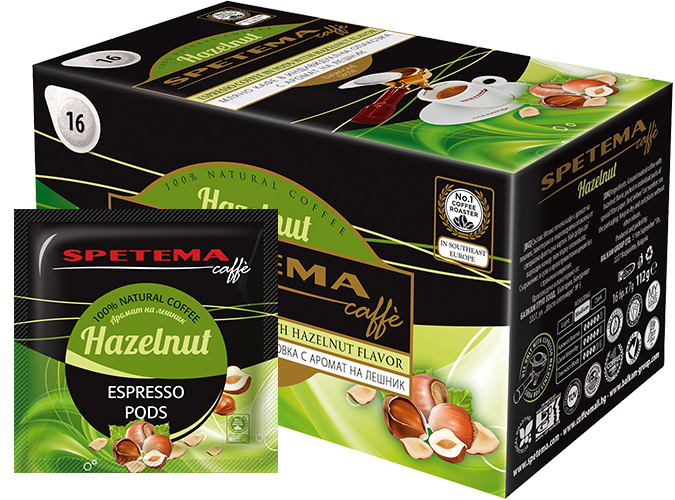 Spetema Doze de cafea Alune cu aroma de alune, 16 buc