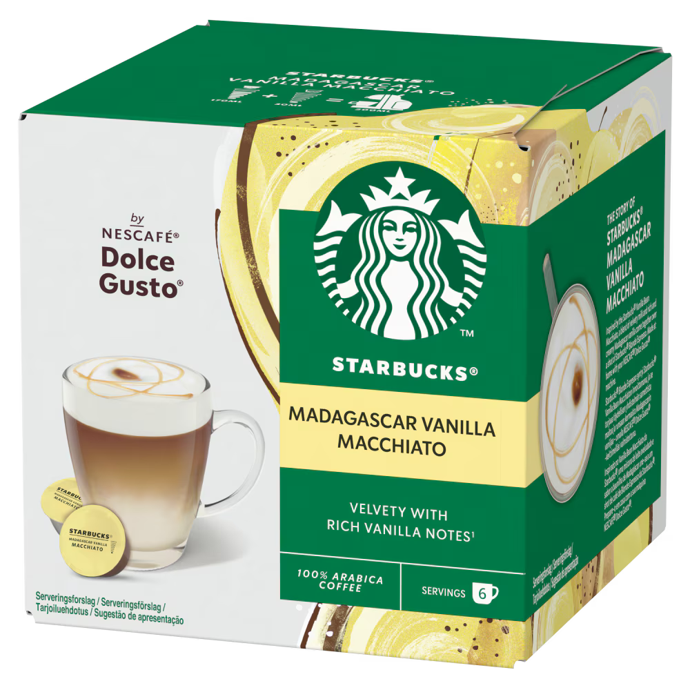 Starbucks® Vanilla Macchiato Dolce Gusto капсули 12 бр. / 6 напитки