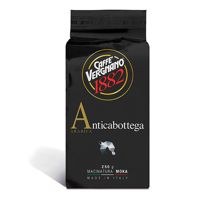 VERGNANO, cafea macinata decofeinizata in cutie metalica