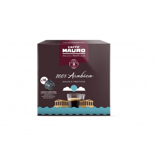 Capsule de cafea Caffe Mauro 100% Arabica pentru aparatele de cafea Dolce Gusto, 16 buc