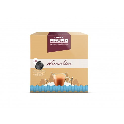 Capsule de cafea Caffe Mauro Nocciolino pentru aparatele de cafea Dolce Gusto, 16 buc