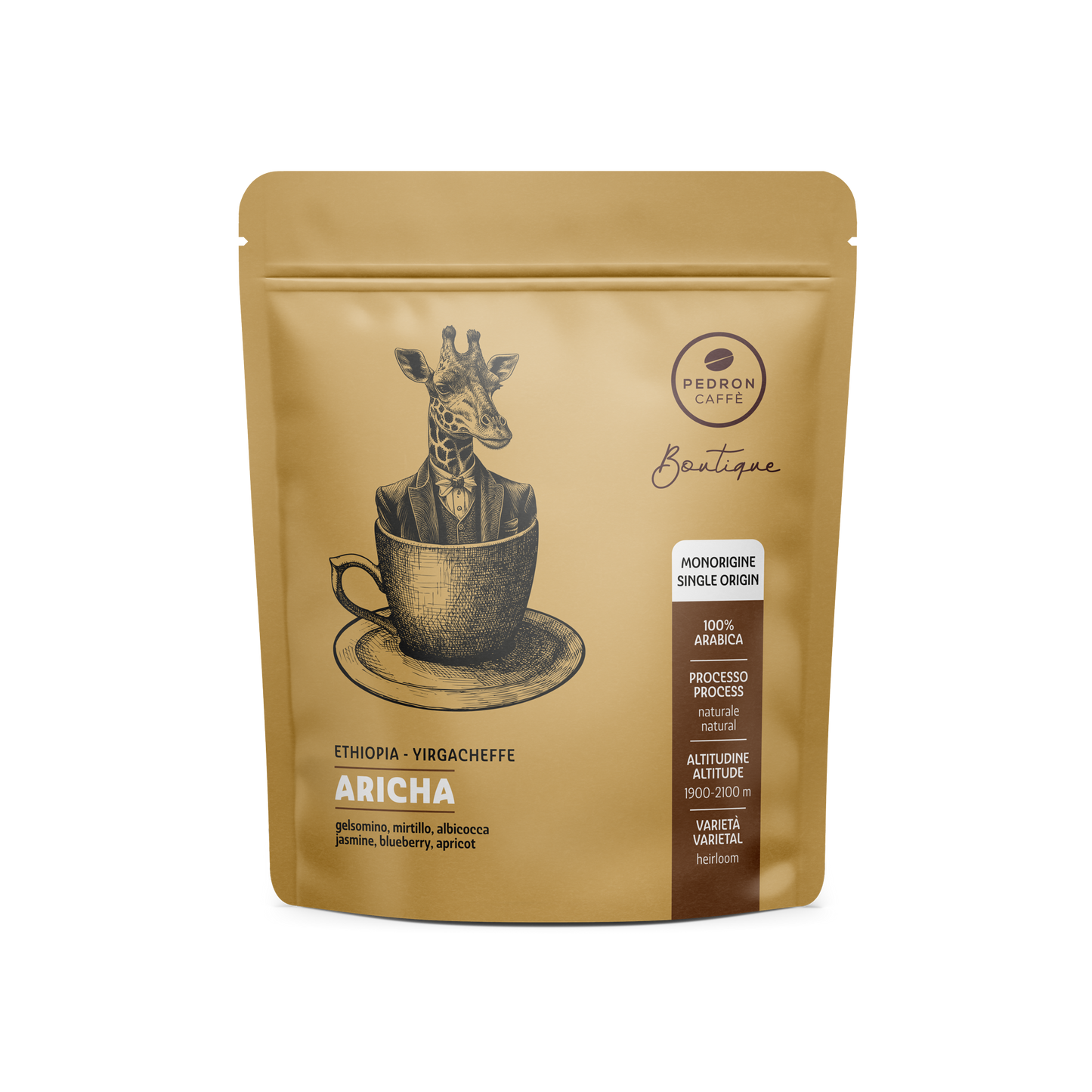 Ethiopia-Yirgacheffe Aricha, Pedron Specialty Coffee, 250 гр кафе на зърна