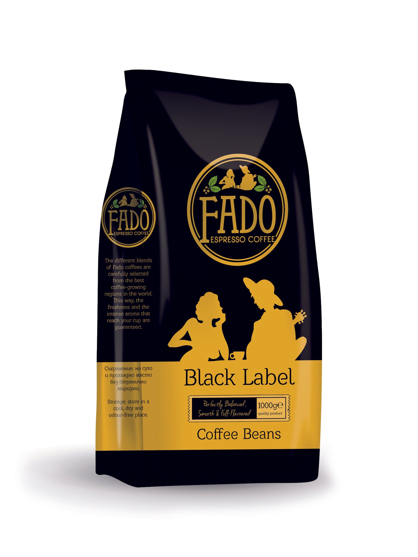 Boabe de cafea Fado Black Label 1kg.