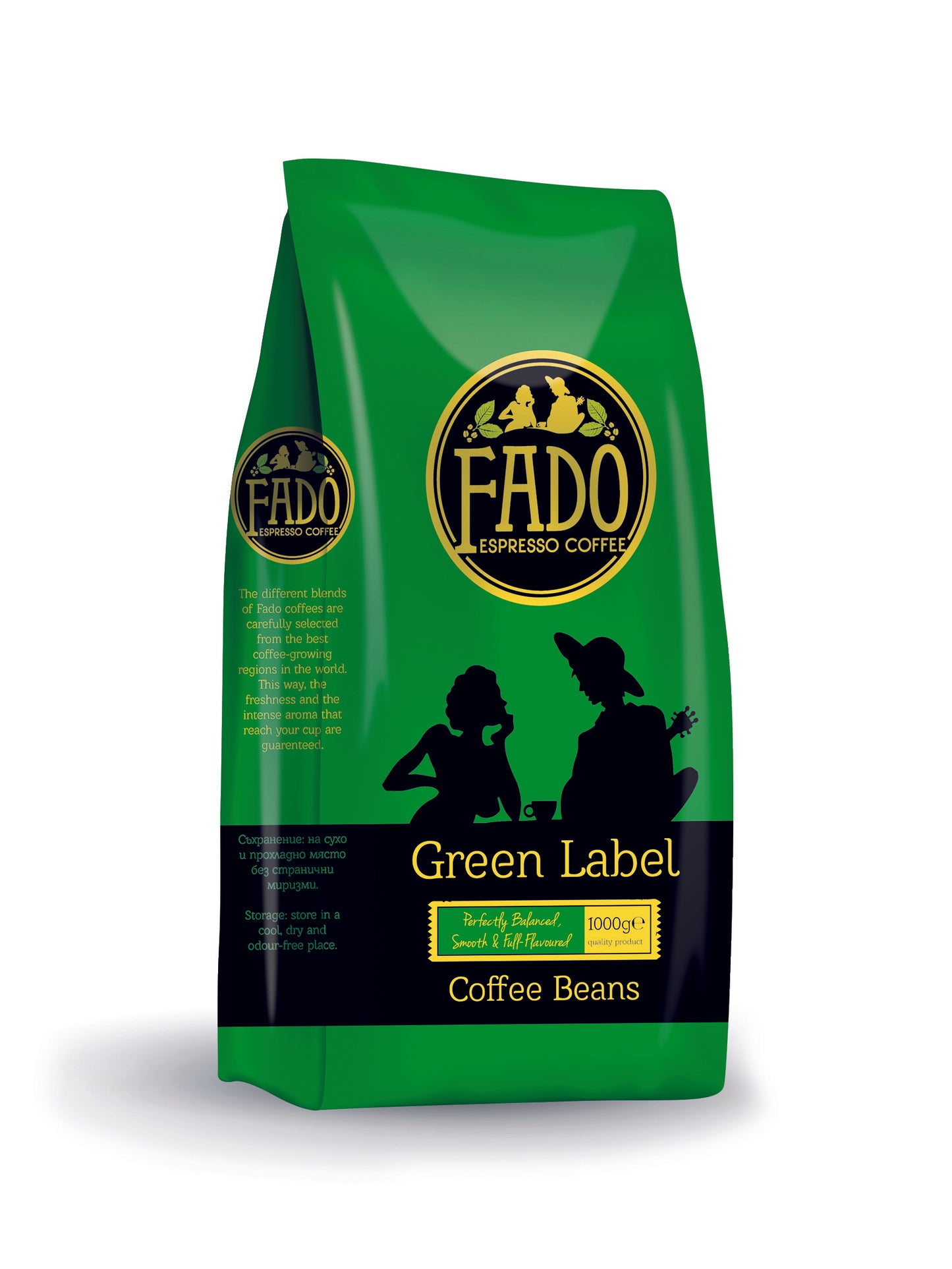 Fado зелен етикет кафе на зърна 1кг.