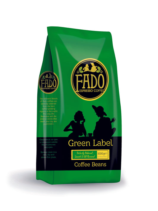 Boabe de cafea Fado Green Label 1kg.