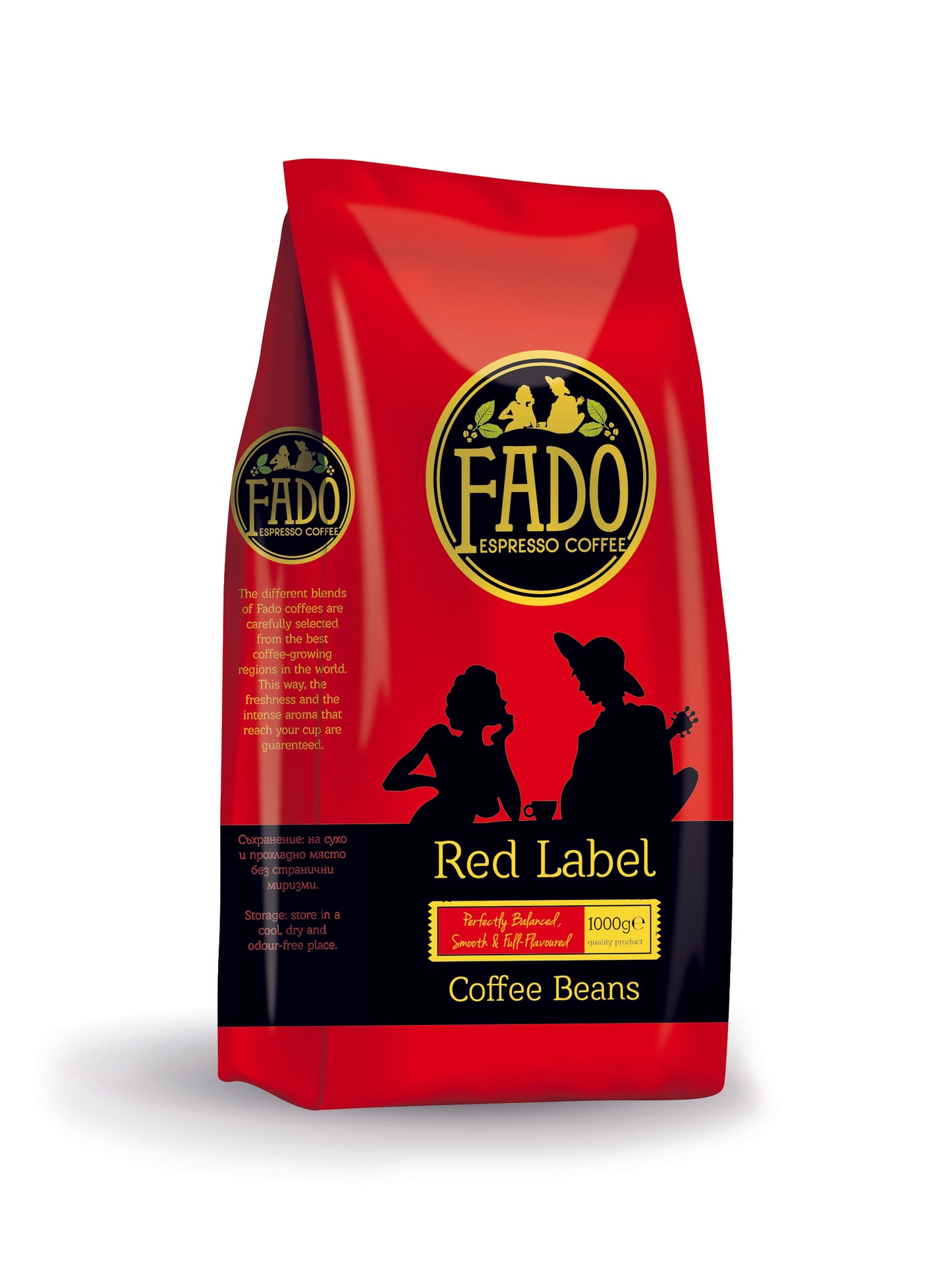 Boabe de cafea Fado Red Label 1kg.