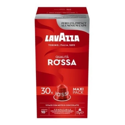 Capsule de cafea Lavazza Qualita Rossa compatibile cu aparatele de cafea Nespresso, 30 buc