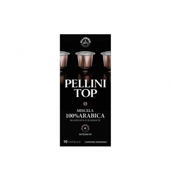 Pellini Top 100% Arabica кафе капсули съвместими с Nespresso кафемашини, 10 бр
