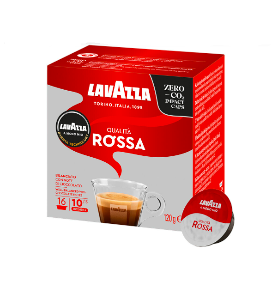Capsule de cafea Lavazza Qualità Rossa compatibile cu A MODO MIO, 16 buc.
