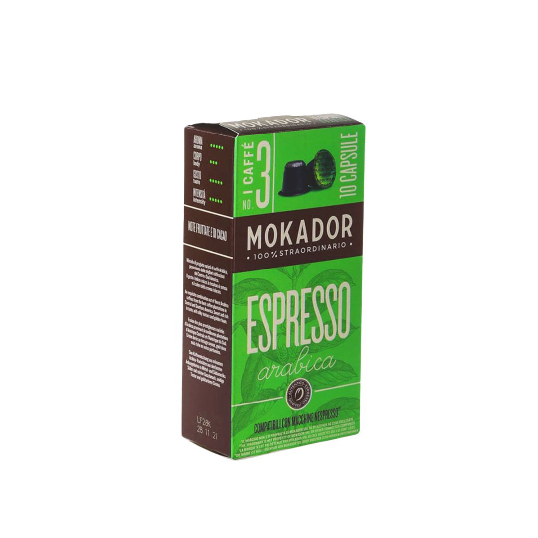 Mokador 100% Arabica кафе капсули съвместими с Nespresso кафемашини, 10 бр