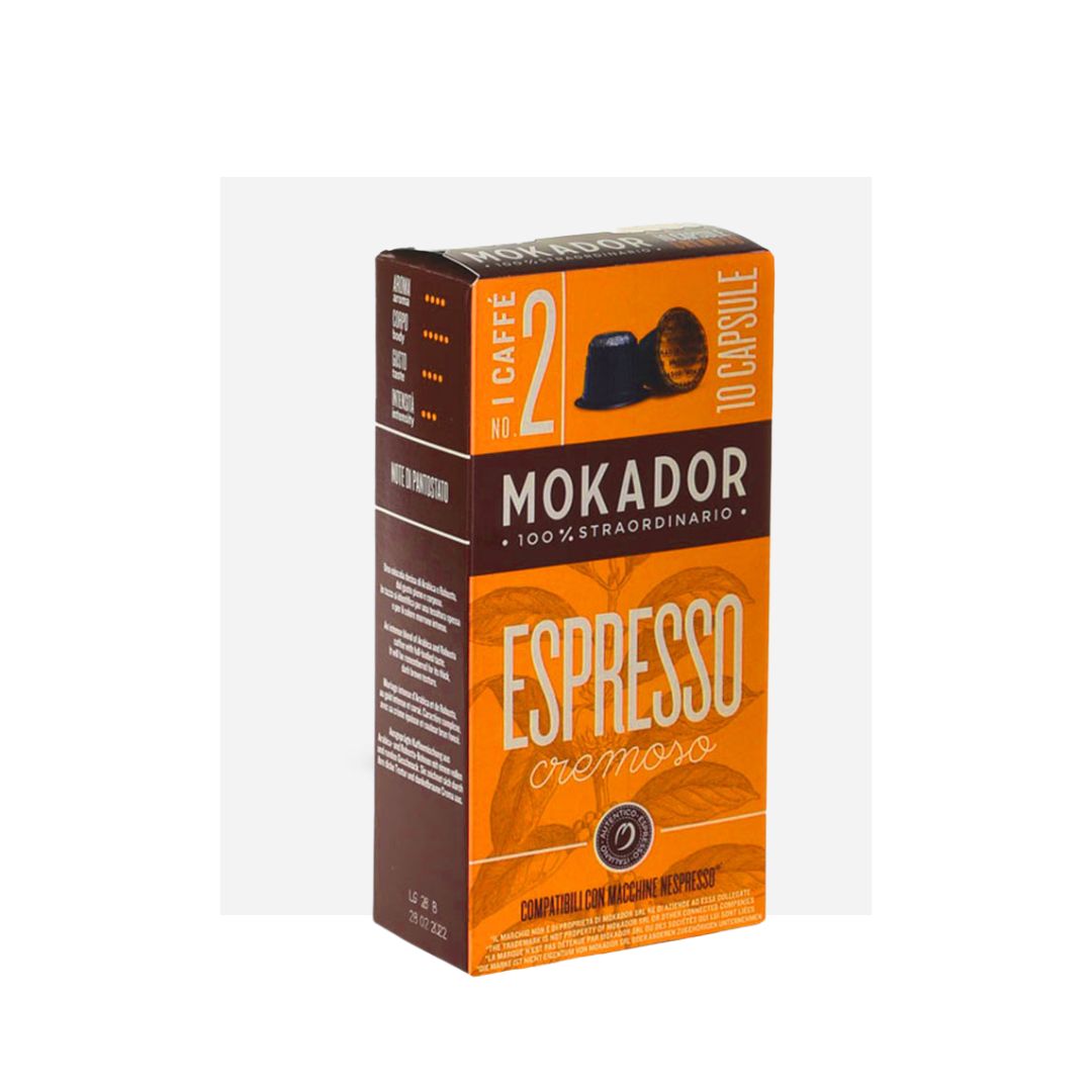 Mokador Cremoso кафе капсули съвместими с Nespresso кафемашини, 10 бр