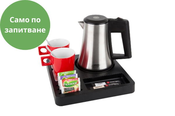 Tava patrata de lux pentru cafea si ceai pentru camera de hotel