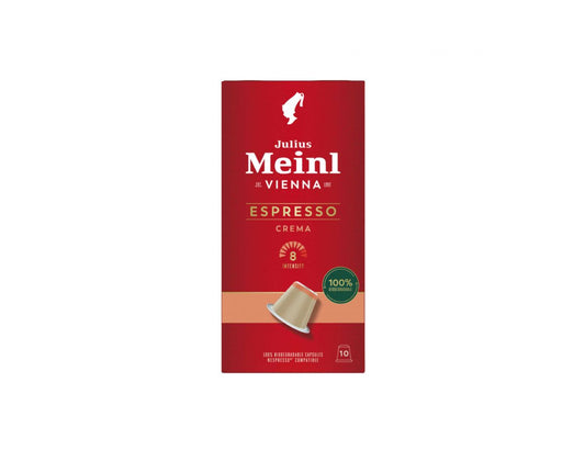 Julius Meinl Espresso Crema capsule pentru aparatele de cafea Nespresso, 10 buc