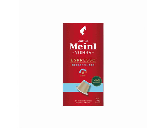 Julius Meinl Espresso Decaf -  безкофеинови капсули за Nespresso кафемашини, 10 броя