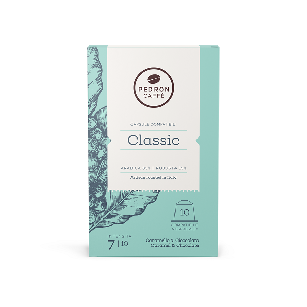 Capsule de cafea Pedron Caffe Classic pentru aparatele de cafea Nespresso, 10 buc