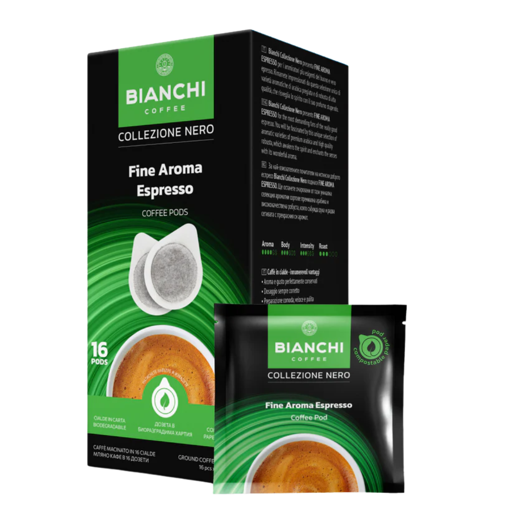 Bianchi Collezione Nero Fine Aroma Espreso кафе дози, 16 бр.