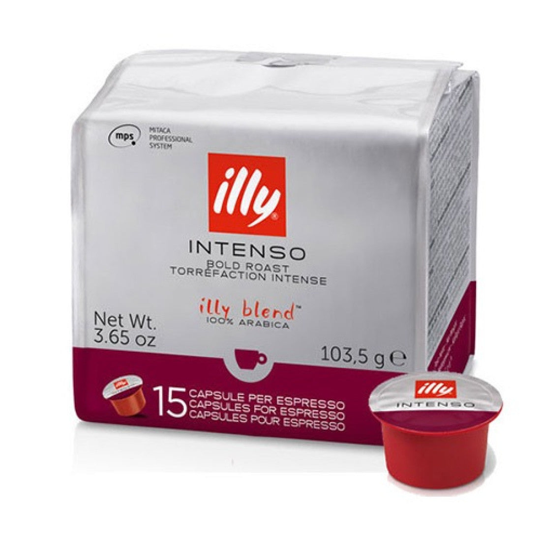 Кафе капсули ILLY, Espresso Intenso Roast, съвместими с кафемашина MPS
