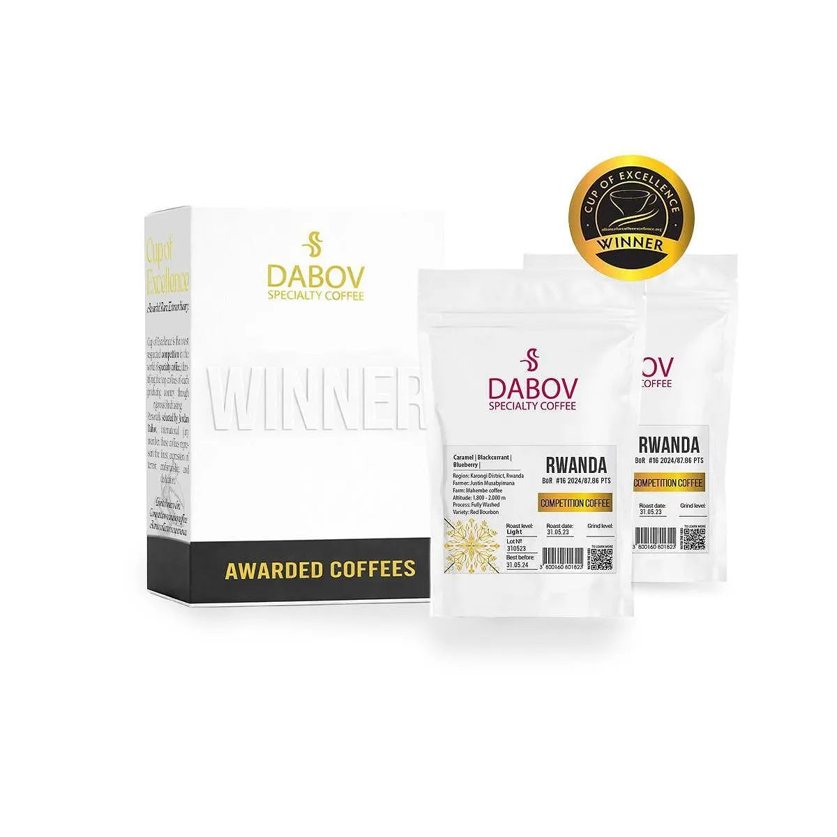DABOV SPECIALTY COFFEE Руанда Махембе - BOR #16 2024, 2 бр по 65гр