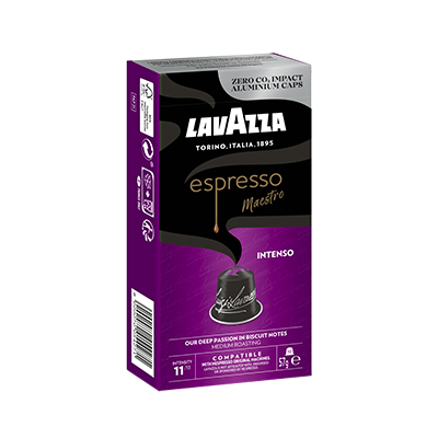Capsule de cafea Lavazza Intenso compatibile cu aparatele de cafea Nespresso, 10 buc