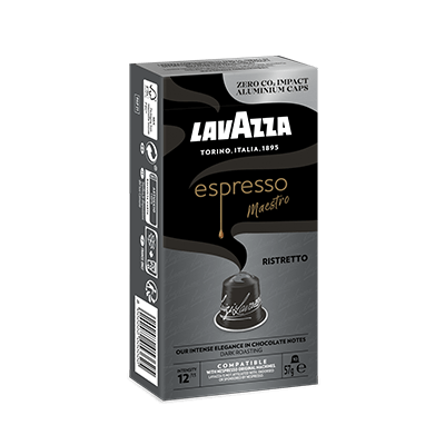 Capsule de cafea Lavazza Ristretto compatibile cu aparatele de cafea Nespresso, 10 buc