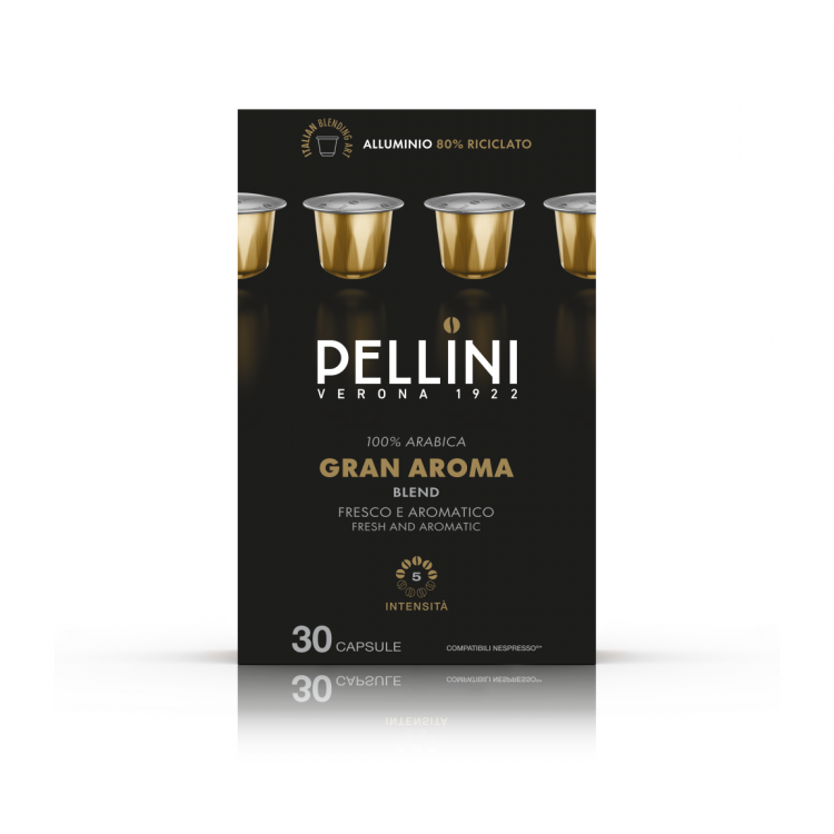 Pellini Gran Aroma кафе капсули съвместими с Nespresso кафемашини, 30 бр