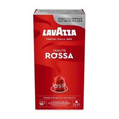Capsule de cafea Lavazza Qualita Rossa compatibile cu aparatele de cafea Nespresso, 10 buc