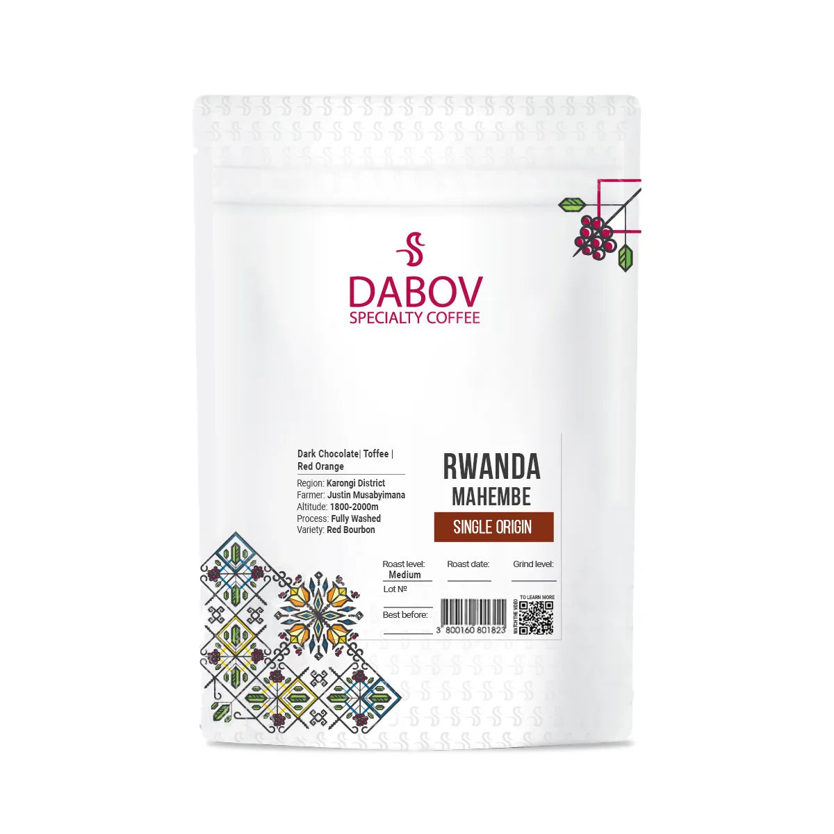 DABOV SPECIALTY COFFEE Руанда Махембе кафе на зърна