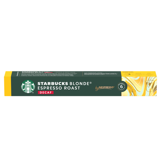 STARBUCKS Blonde Espresso Roast Decaf, 10 бр. кафе капсули за NESPRESSO кафемашини