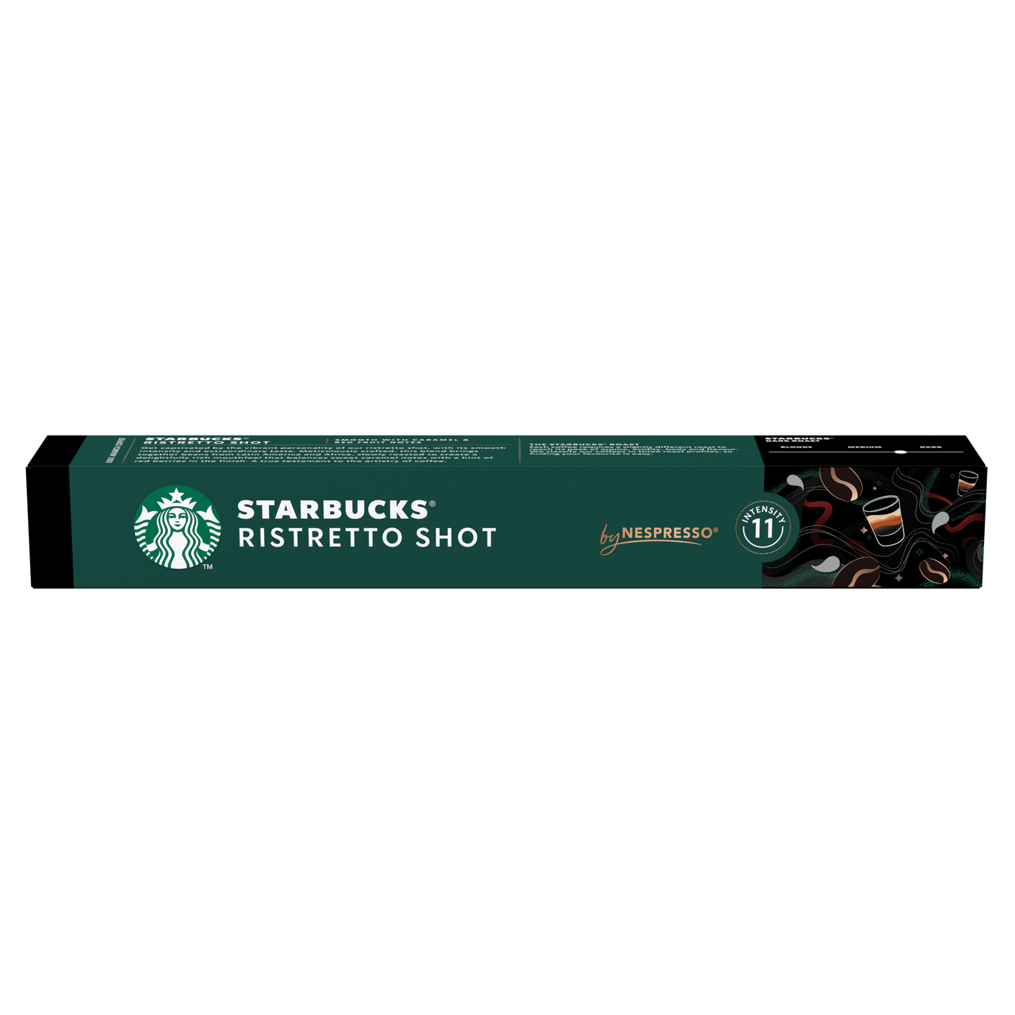 STARBUCKS Ristretto Shot, 10 бр. кафе капсули за NESPRESSO кафемашини