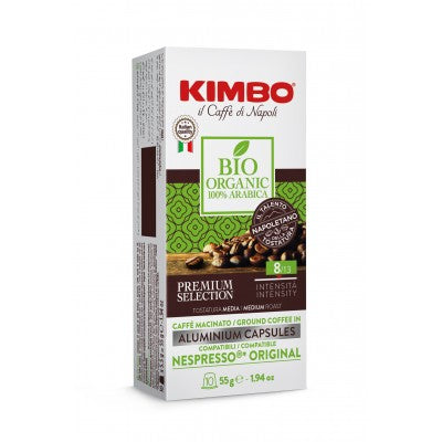 Kimbo Bio съвместими кафе капсули за Nespresso кафемашини, 10 бр