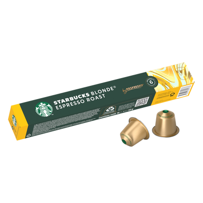 STARBUCKS Blonde Espresso Roast, 10 бр. кафе капсули за NESPRESSO кафемашини