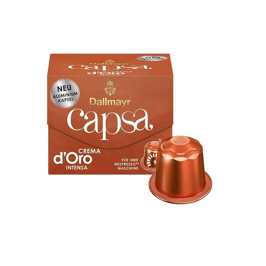 Dallmayr Crema d'Oro Intensa кафе капсули съвместими с Nespresso кафемашини, 10 бр