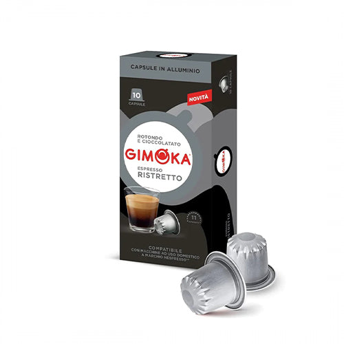 Capsule de cafea Gimoka Ristretto compatibile cu aparatele de cafea Nespresso, 10 buc