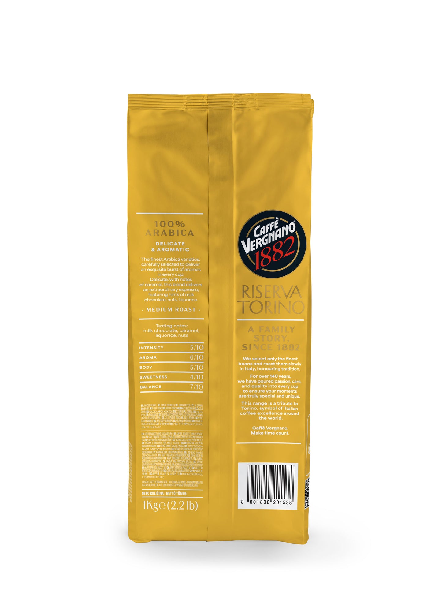 Caffè Vergnano Riserva Torino кафе на зърна, 1 кг