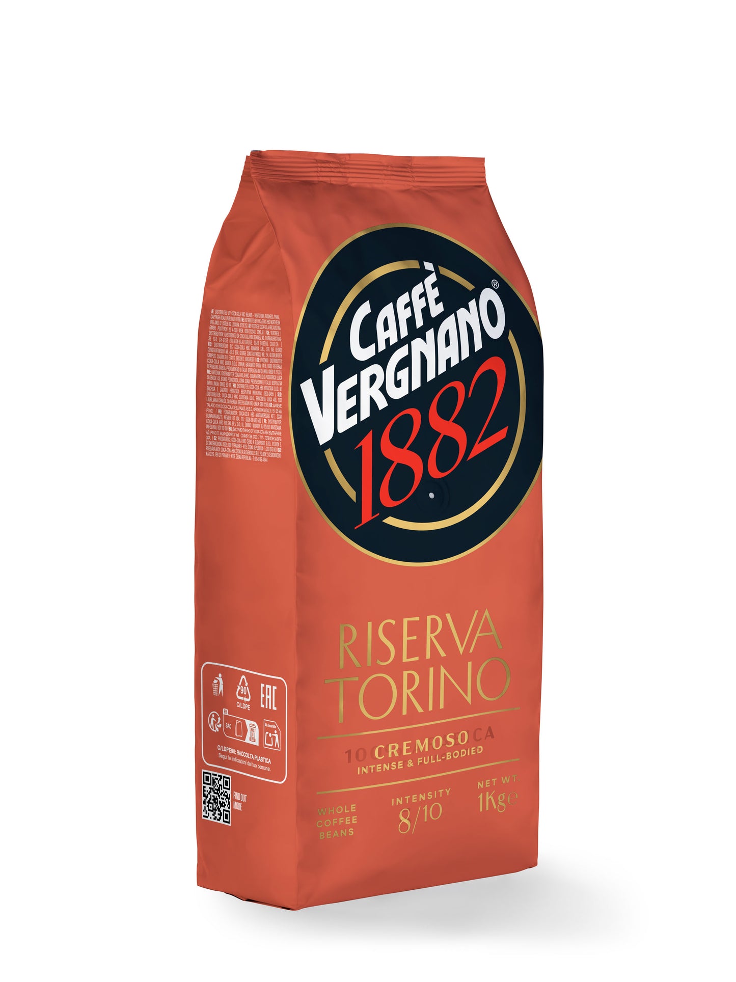 Caffè Vergnano Riserva Torino - Cremoso кафе на зърна, 1 кг