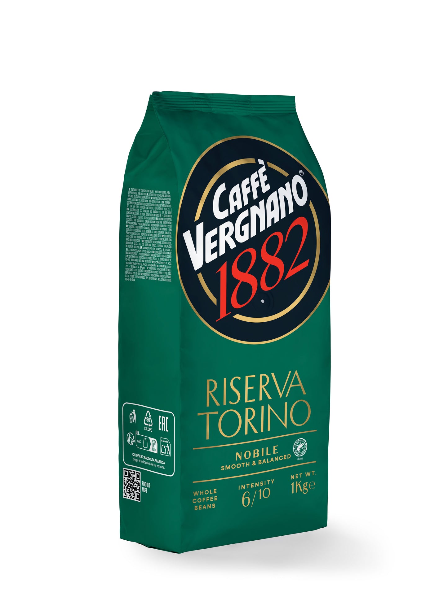 Caffè Vergnano Riserva Torino - Nobile кафе на зърна, 1 кг