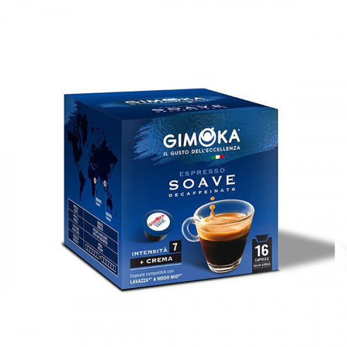 Gimoka Soave Decaffeinato кафе капсули съвместими с A MODO MIO, 16 бр