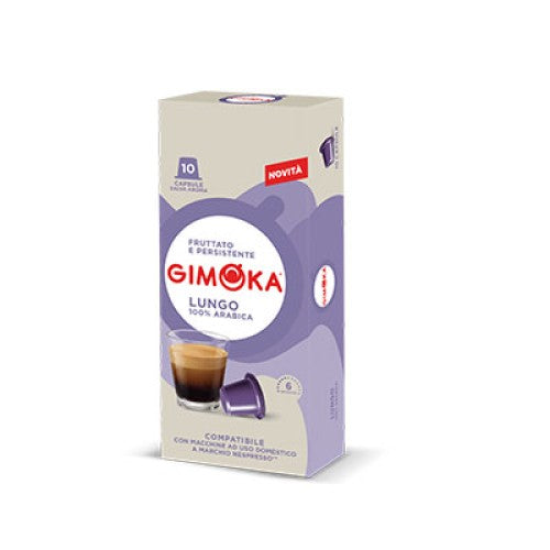 Gimoka Lungo кафе капсули съвместими с Nespresso кафемашини, 10 бр