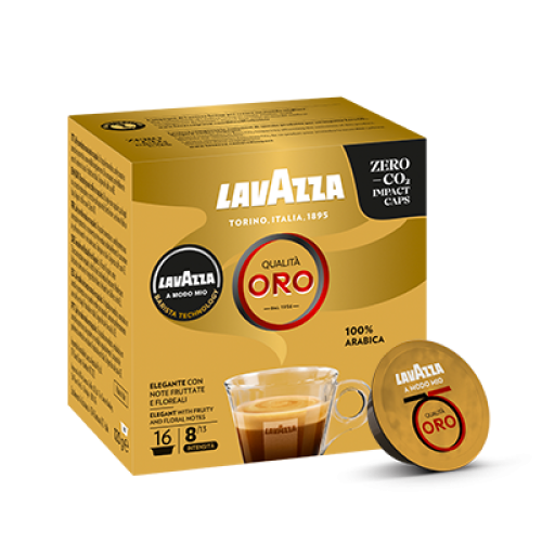 Capsule de cafea Lavazza QUALITA ORO compatibile cu A MODO MIO, 16 buc.