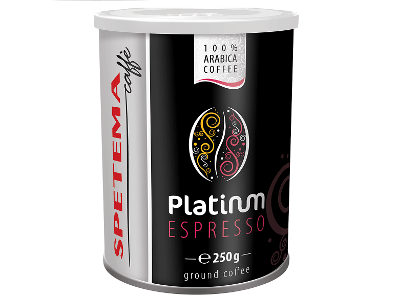 Spetema Platinum Espresso мляно кафев метална кутия, 250 гр